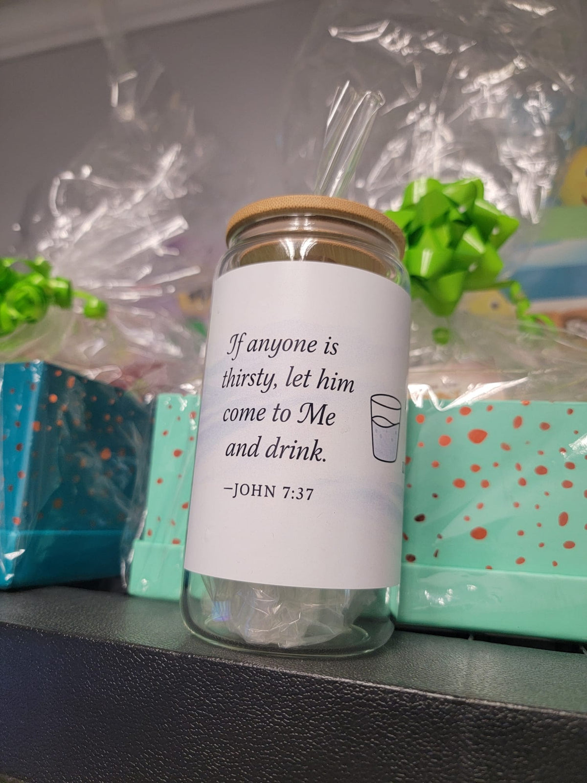 Glass Mugs with Double Scriptures